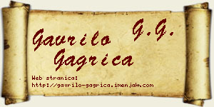 Gavrilo Gagrica vizit kartica